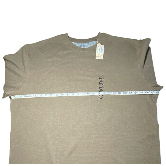 NWT Mens RedHead Thermal Waffle Knit Crew Henley Shirt Sweater Taupe 2XL LS - Picture 7 of 8